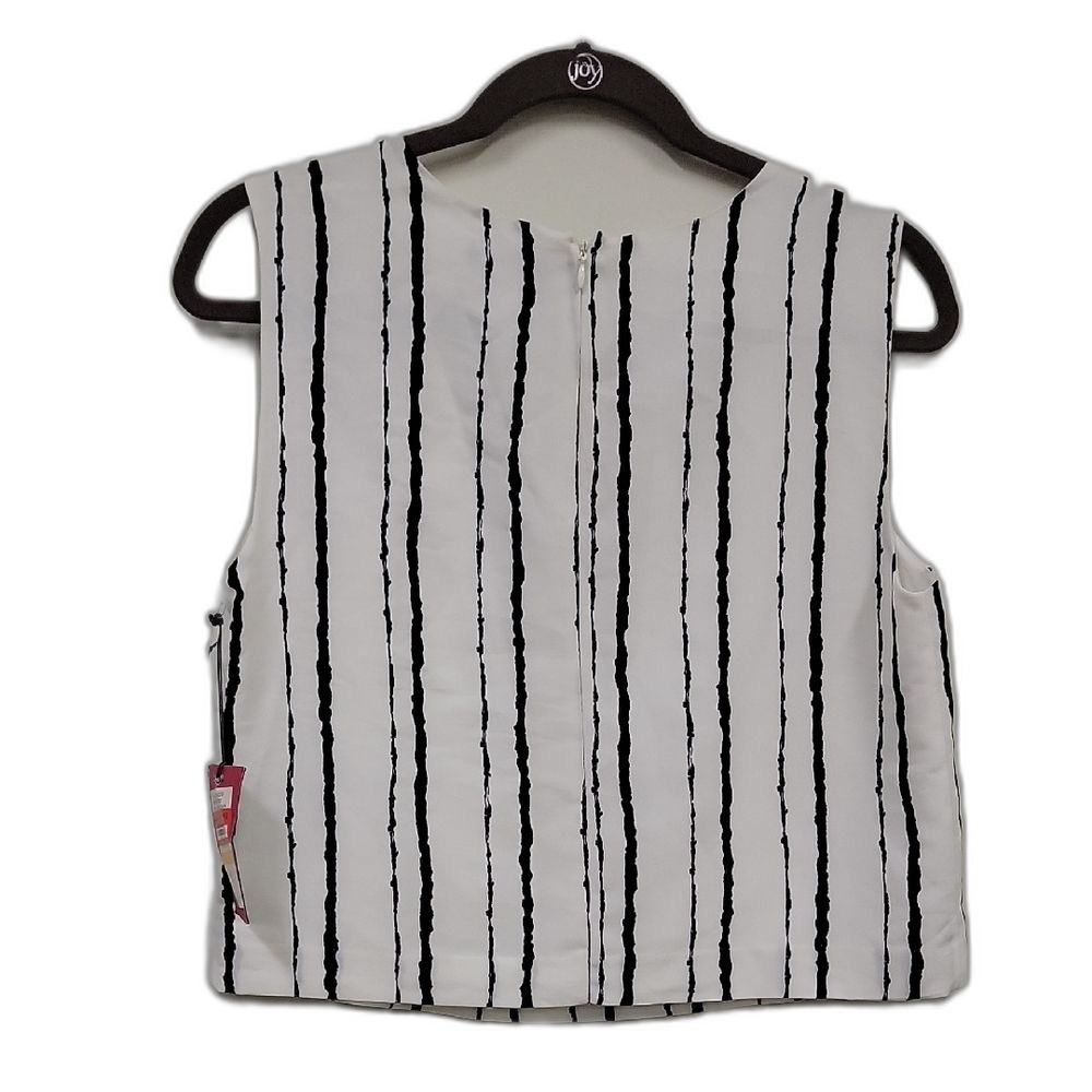 Vince Camuto Striped Tank Top Black White Size S - Picture 2 of 11